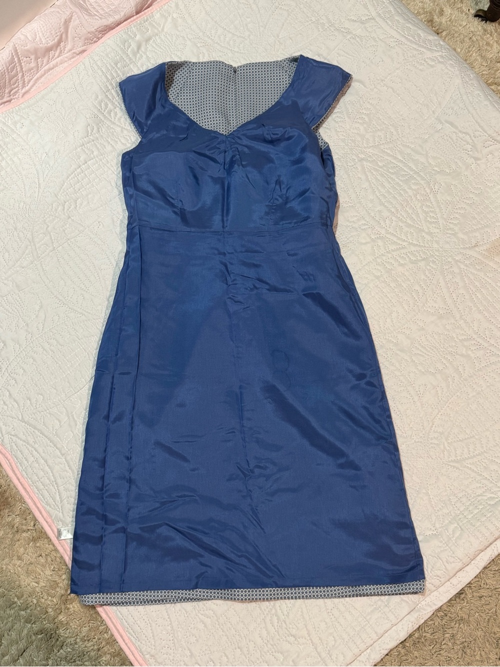 Banana Republic Royal Blue Cap-Sleeve Sheath Dress